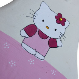 Hand made Mezuzah Case and Hamsa set - Hello Kitty