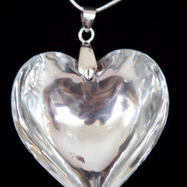 Murano glass - silver heart necklace