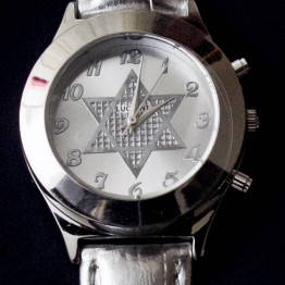 Silver Star of David watch