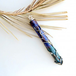 MEZUZAH CASE- Sterling Silver with Glass Tube- no' 4