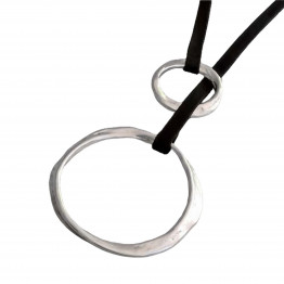 925 Silver plated asymmetrical rings necklace | Woman's necklace | Statement Jewelry | Elegant long necklace
