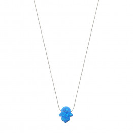  925 silver chain $ Azure opal Hamsa  pendant necklace, Gift Necklace, Jewelry Necklace, Necklace Mother Gift, Unique Jewelry, Jewelry Gifts, Necklace Jewelry