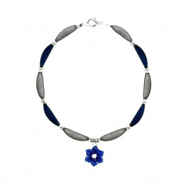 Blue & White Star of David necklace | Handmade | Beadwork | Women's Jewelry | Statement necklace | Unique Jewelry