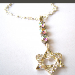  Star of David necklace for women with transparent