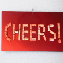 CHEERS! - Wine Platter For Table & Wall by ArtForWine. Made in Israel by Local Artist ### art painting coaster placemat corks