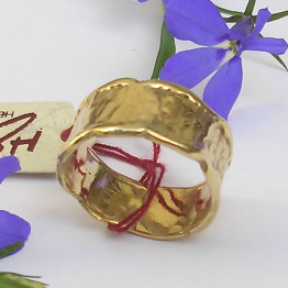  Wedding ring, band ring, gold wedding ring, Made in Israel by Israeli artist Hedva Elany