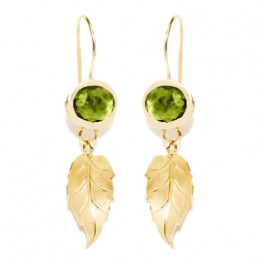 14k Gold  Leaf Earrings