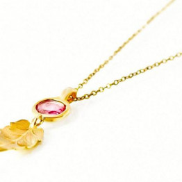 14k Leaf Pendant 